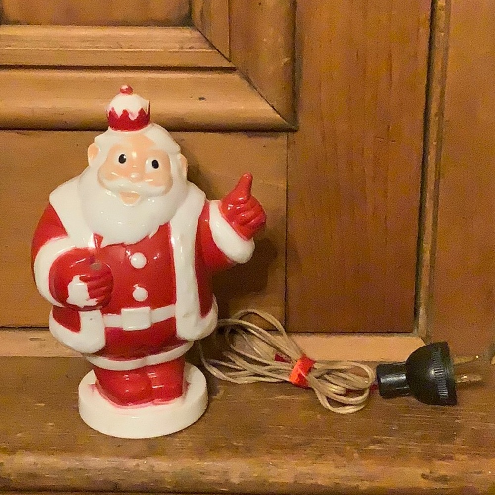 🎄 Vintage 50’s Hard Plastic Santa Bank Light Harett Gilmar Christmas